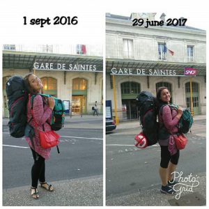 @Louisa : A mon retour de NZ je me suis amusée à recréer la photo de mon départ prise 10 mois plus tôt ! 