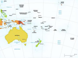 Carte Australie et NZ