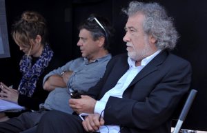 Marc Esposito, sur le tournage du Coeur des Hommes 3 (2012). Avec Marie Maurin (scripte sur ses 3 derniers films) et Pascal Caubère (directeur de la photo de 4 de ses 5 films)